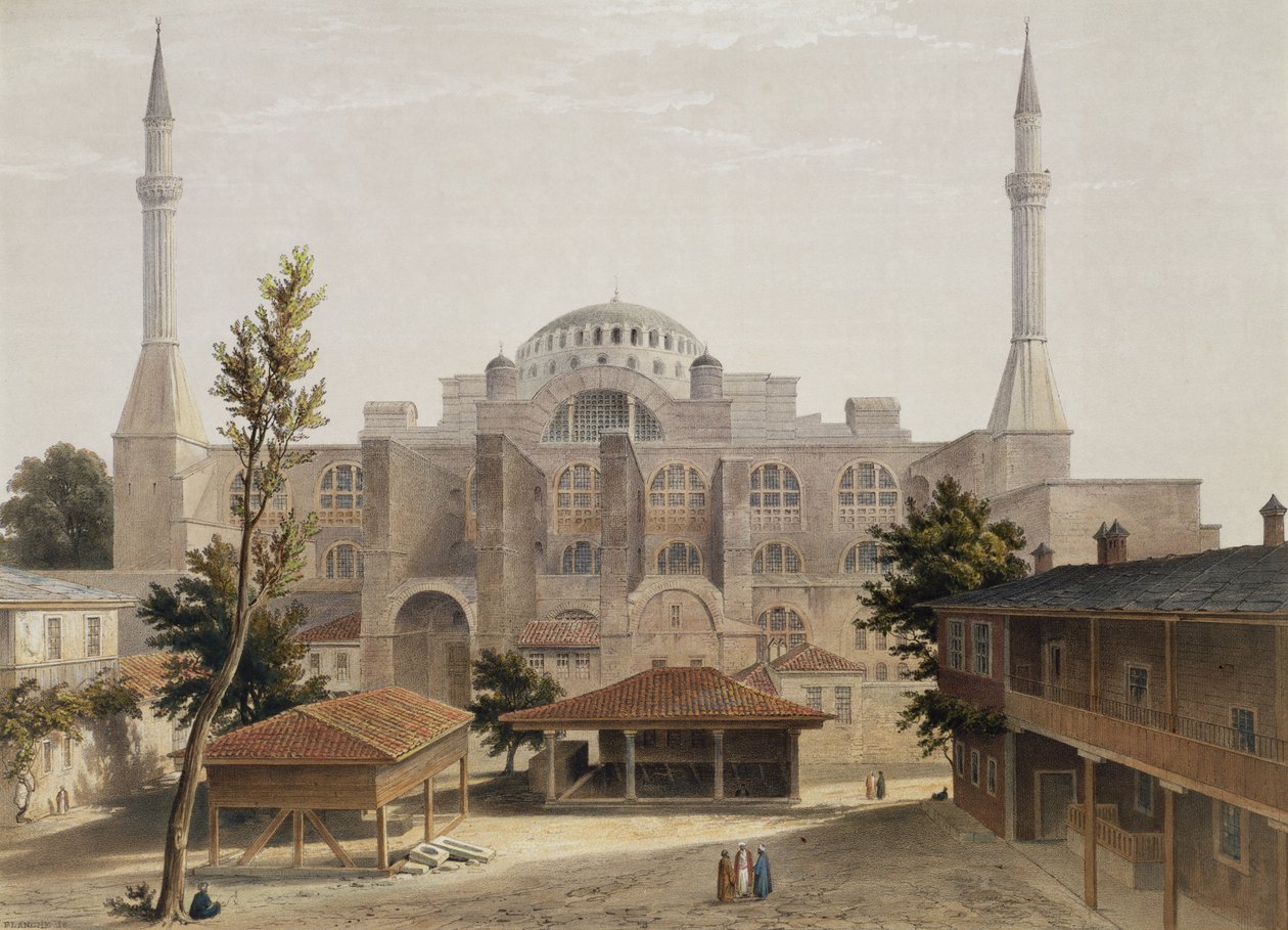 Haghia Sophia, Costantinopoli, pub. 1852 da Gaspard Fossati