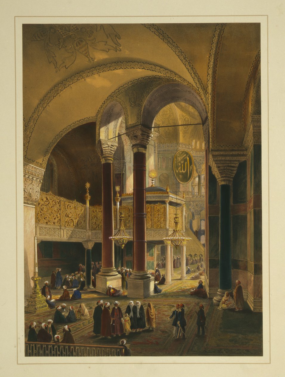 La galleria imperiale nella Moschea di Ayasofya, ex Chiesa di Santa Sofia da Gaspard Fossati