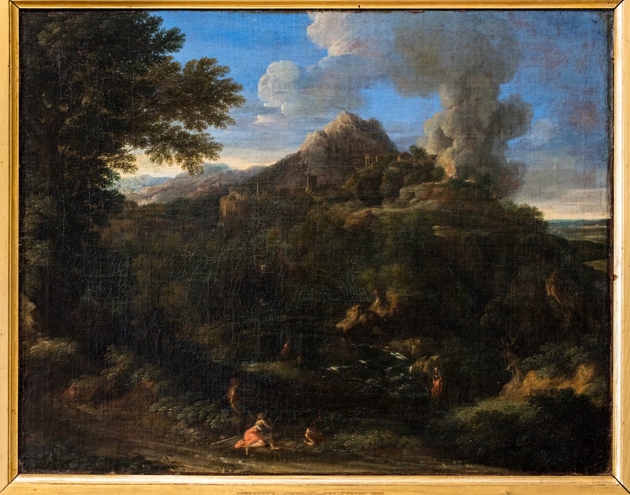 Incendio a Tivoli da Gaspard Poussin Dughet