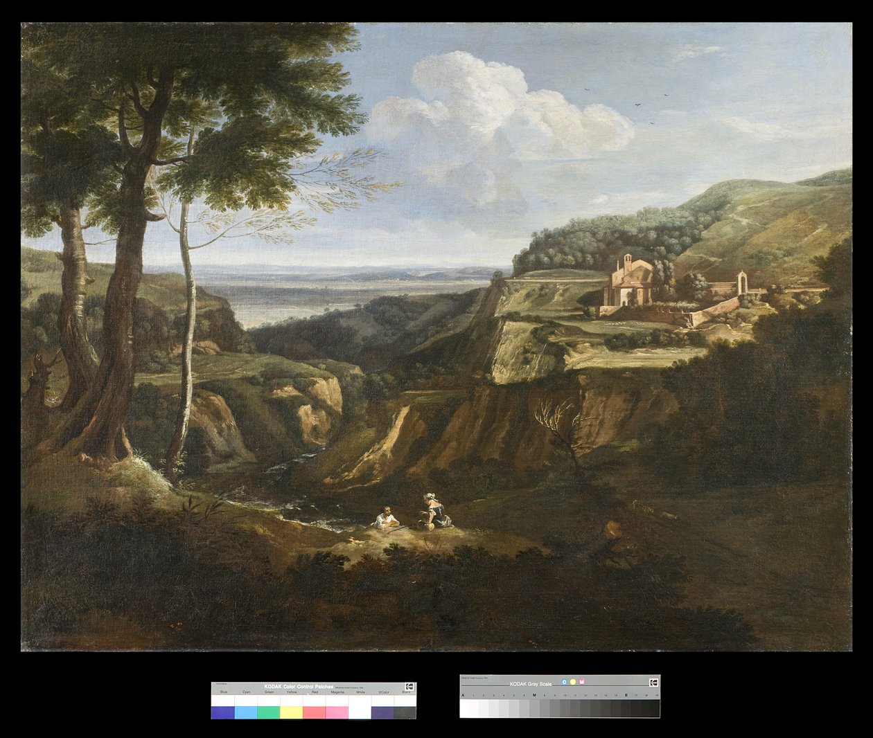 Veduta del Monastero di Camaldoli vicino a Frascati da Gaspard Poussin Dughet