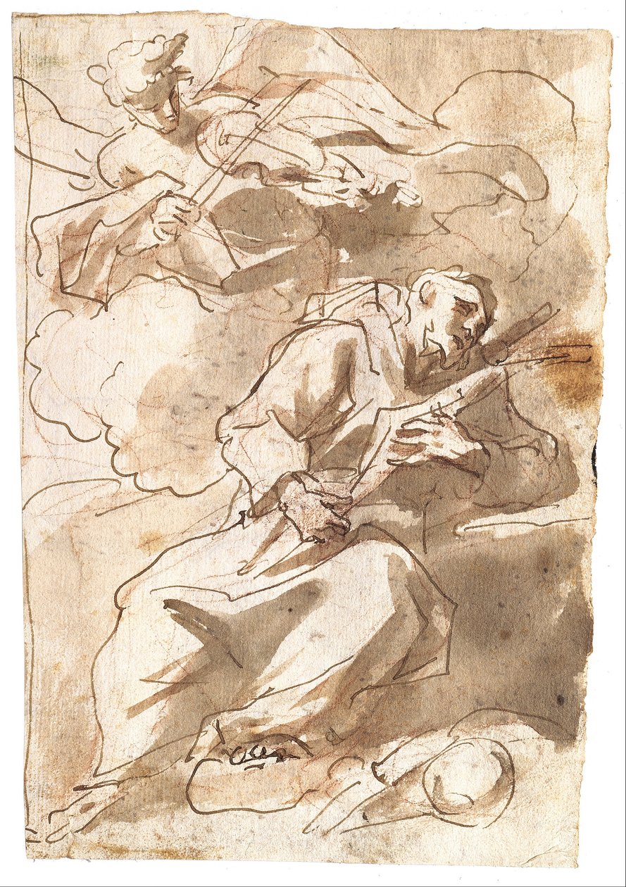 Un menestrello angelico appare a san Francesco da Gaspare Diziani