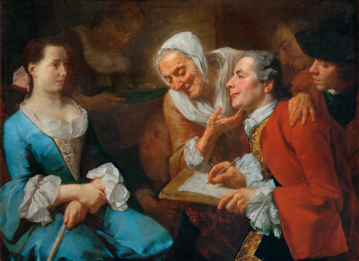 Seance de portrait - Seduta per un ritratto ... da Gaspare Traversi