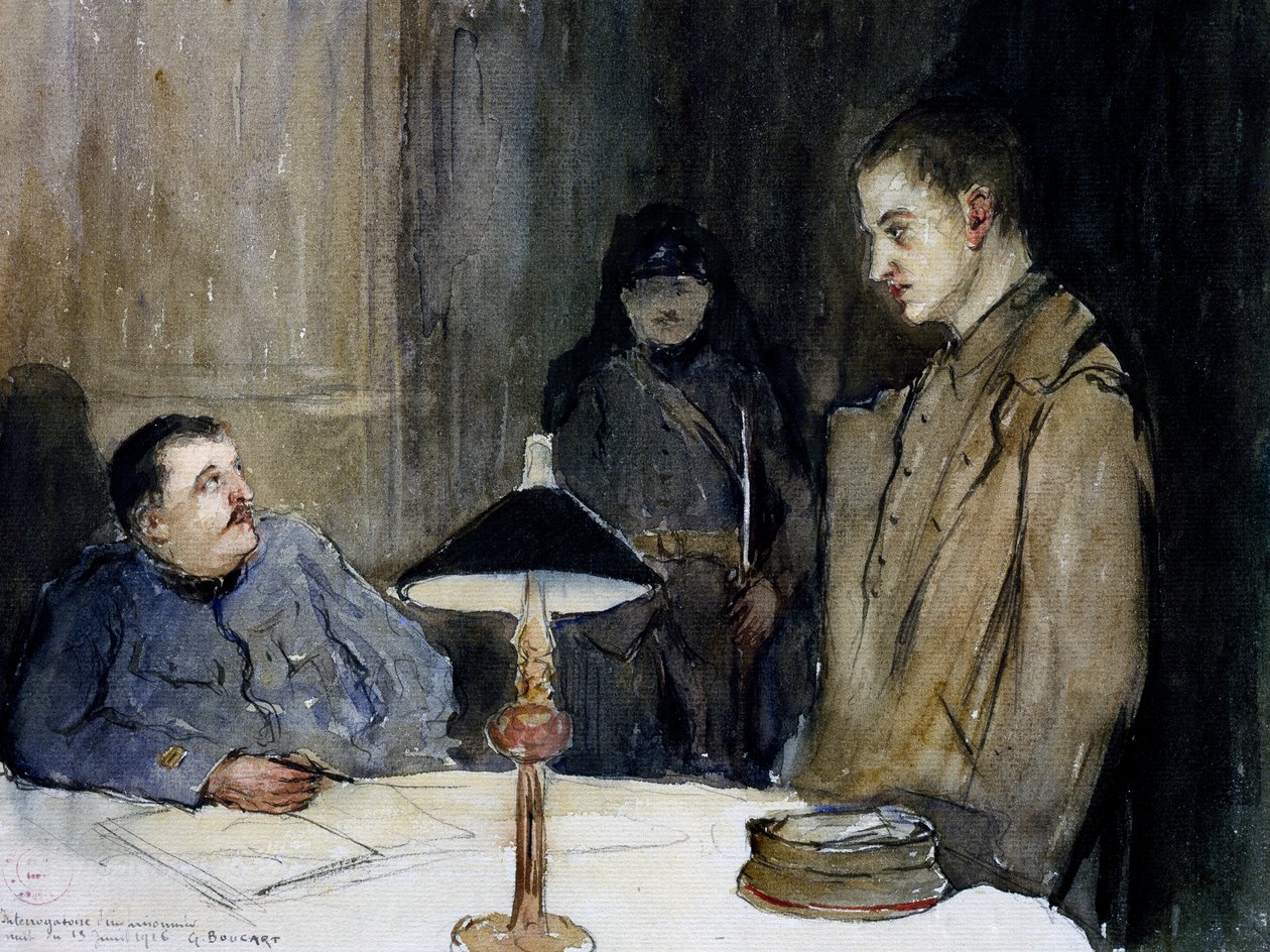 Interrogatorio di prigioniero tedesco da Gaston Hippolyte Boucart
