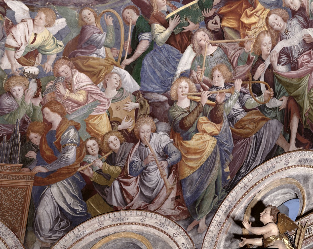 Il Concerto degli Angeli, 1534-36 (dettaglio) da Gaudenzio Ferrari