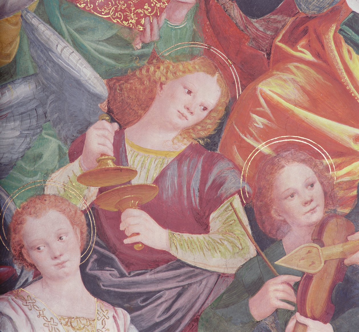 Il concerto degli angeli, 1534-36 (dettaglio) da Gaudenzio Ferrari