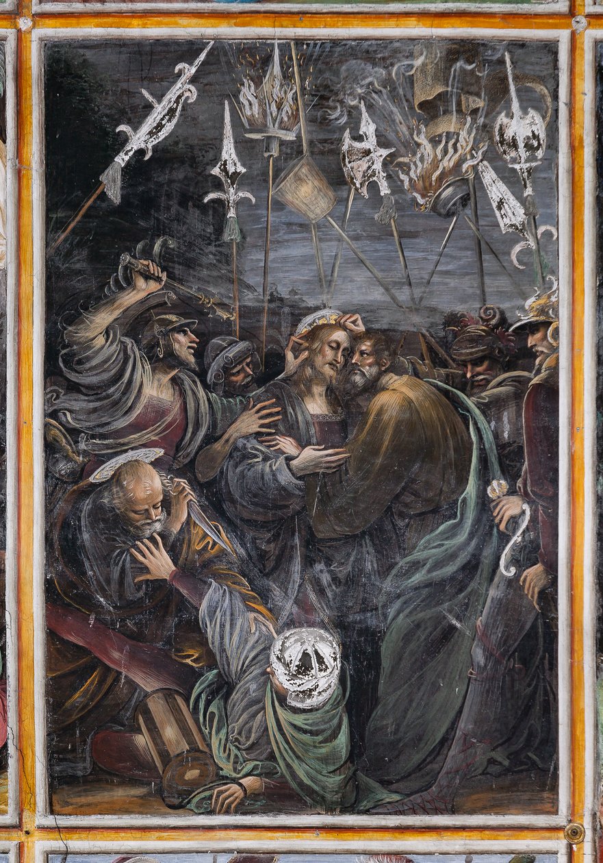 Bacio di Giuda (dettaglio) da La vita e la Passione di Cristo da Gaudenzio Ferrari