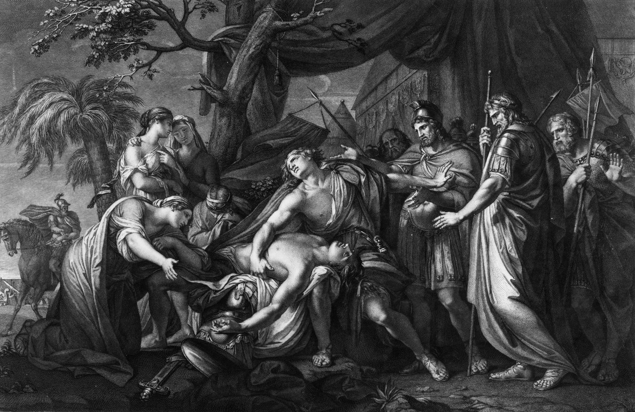 Achille piange la morte di Patroclo, inciso da Domenico Cunego, 1764 da Gavin Hamilton