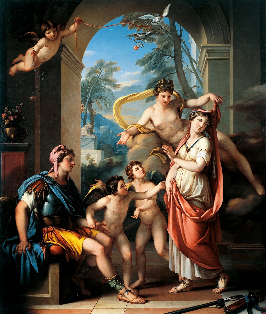Venere offre Elena a Paride da Gavin Hamilton