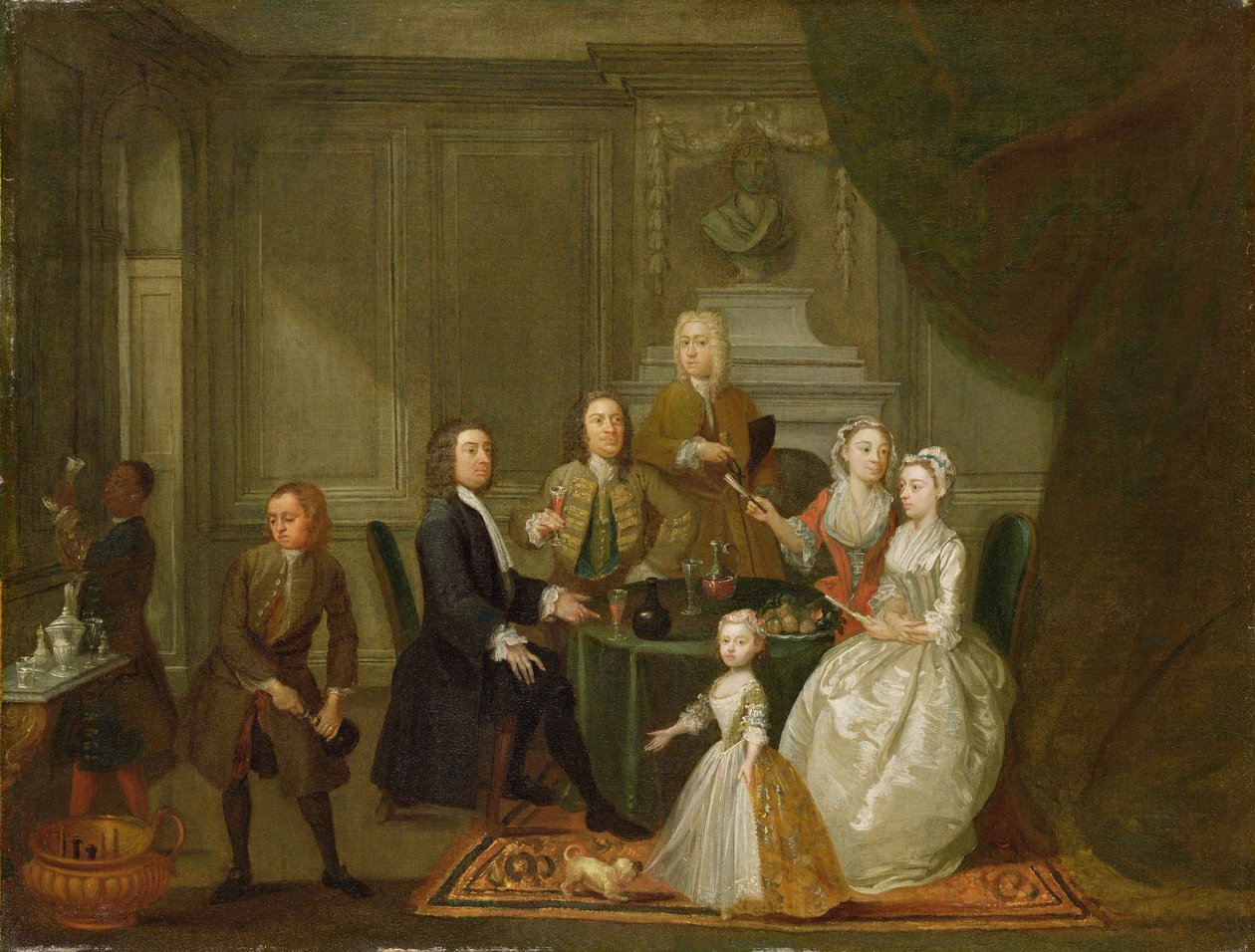 Ritratto di gruppo, probabilmente della famiglia Raikes da Gawen Hamilton