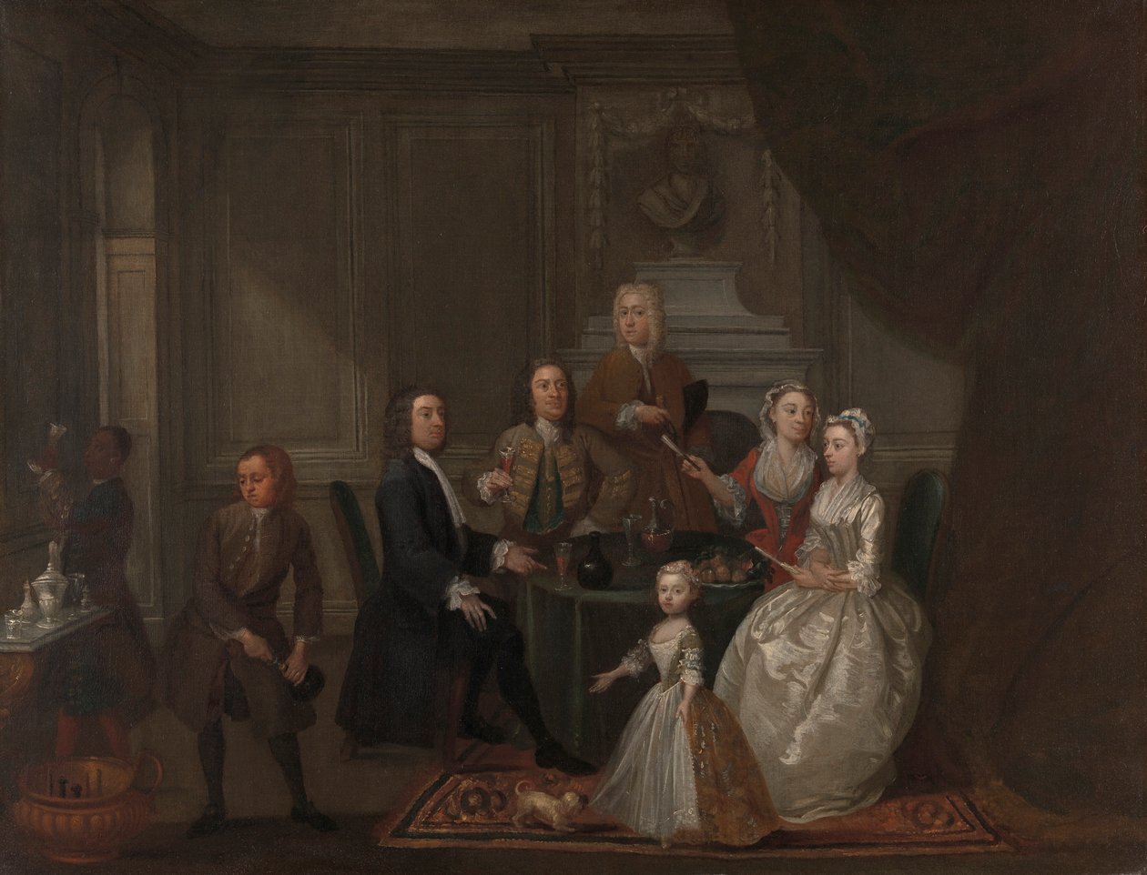 Ritratto di gruppo, probabilmente della famiglia Raikes da Gawen Hamilton