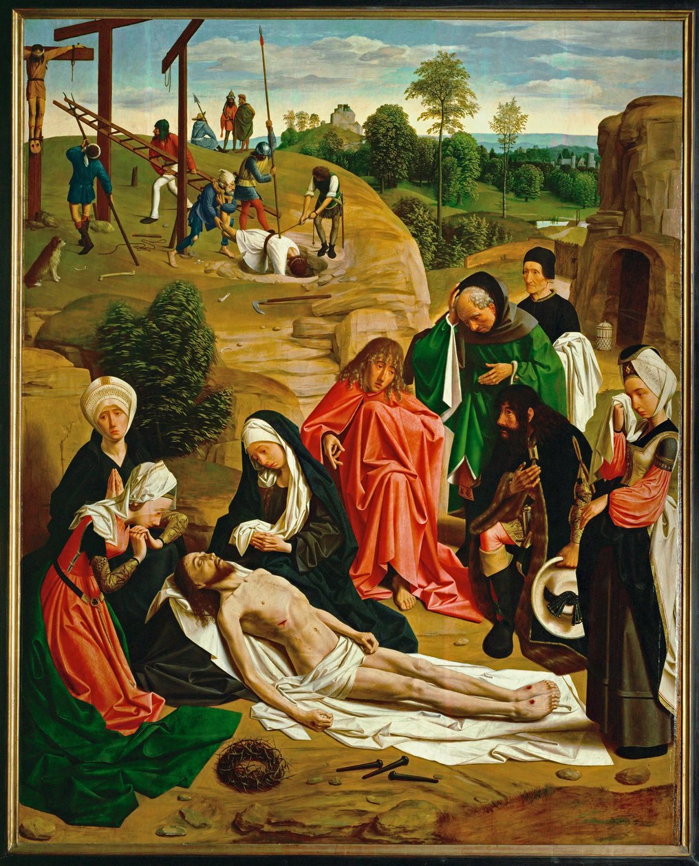 Compianto, Golgatha sullo sfondo (dipinto su legno di quercia) da Geertgen tot Sint Jans
