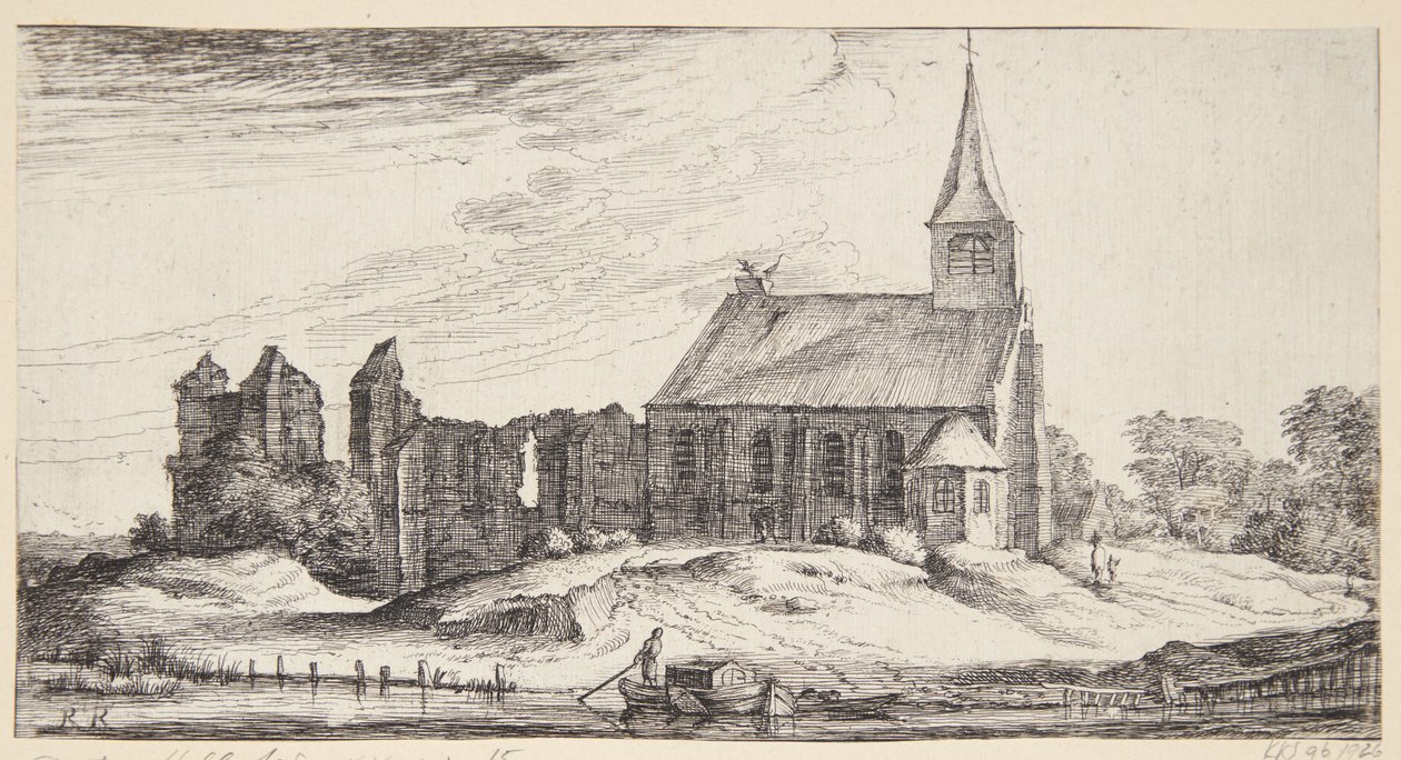 Vista verso la chiesa di Sloten da Geertruyt Roghman