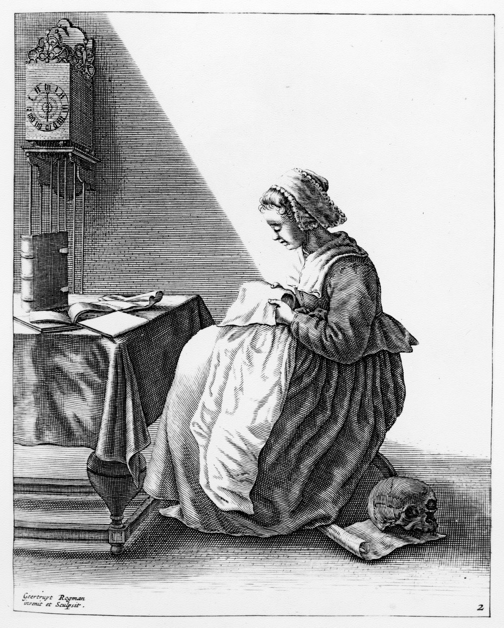 Una donna che fa una gorgiera, c.1640-7 da Geertryut Roghman
