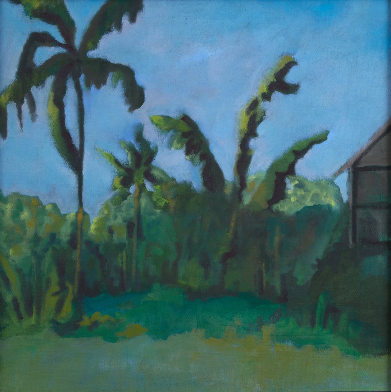 Paesaggio indiano (a memoria), 2024 (olio su tavola) da Genevieve French