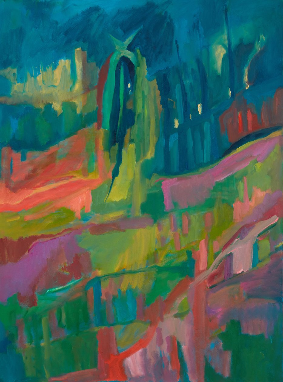 Sud della Francia, cappella, 2024 (olio su tela) da Genevieve French