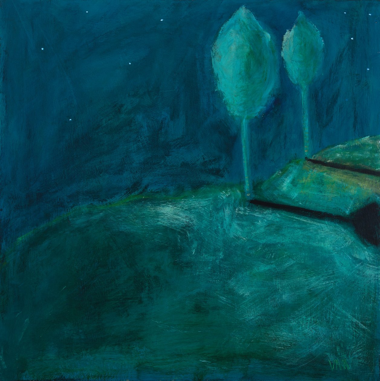 Stand Together, 2018 (acrilico su tavola) da Genevieve French