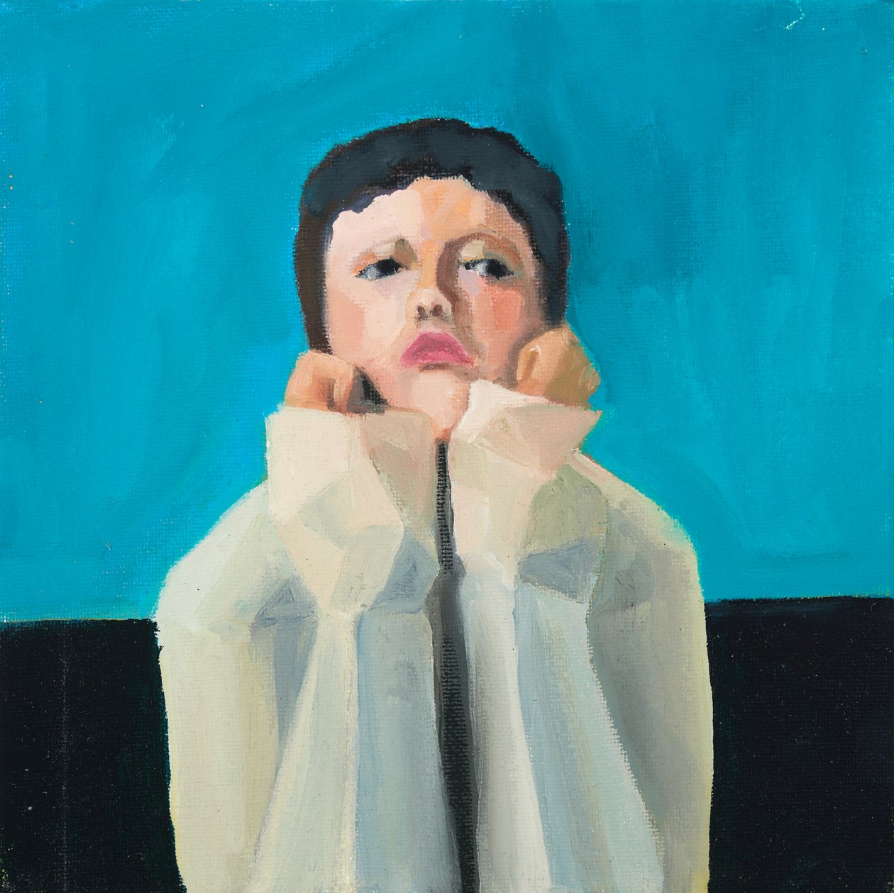 Ragazza Sulky, 2016 (olio su tavola telata) da Genevieve French