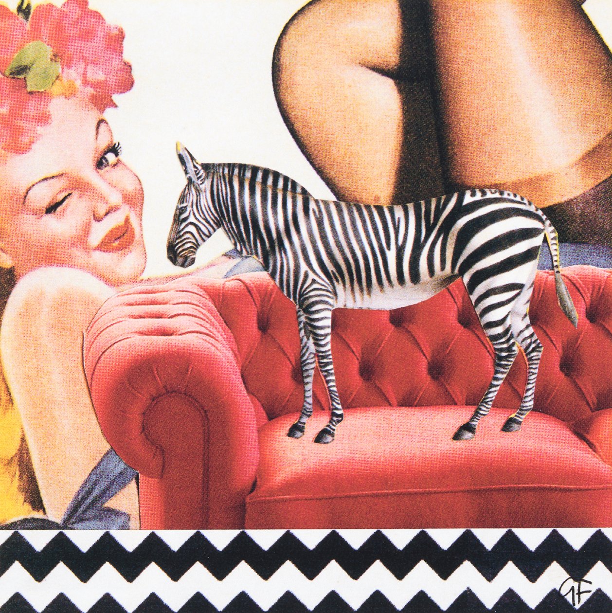 ZigZagZebra (collage) da Genevieve French