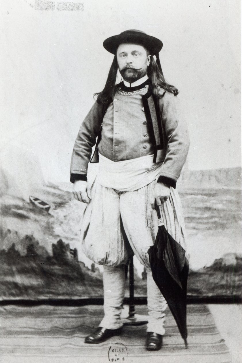 Emile Zola (1840-1902), fotografato a Quimper da Genot