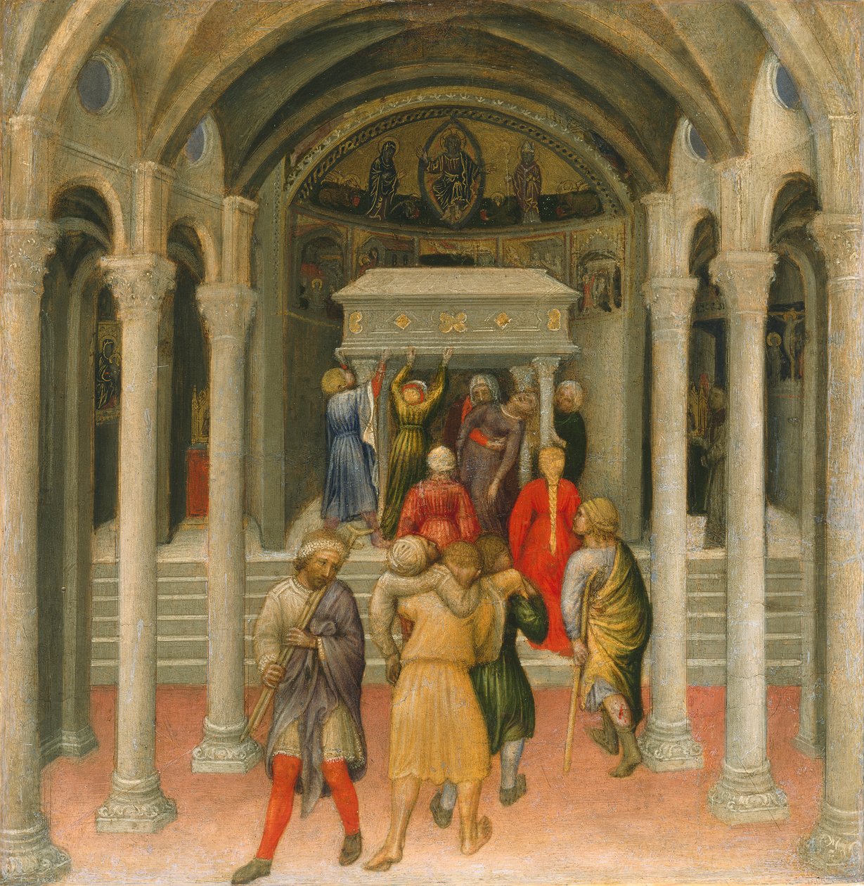 Gli storpi e i malati guariti alla tomba di San Nicola, 1425 (tempera su tavola) da Gentile da Fabriano