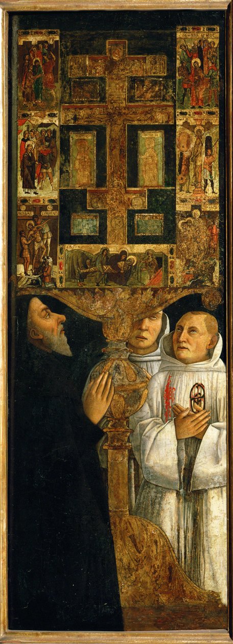 Il cardinale Bessarione con due padri della Scuola della Carità alla porta dell