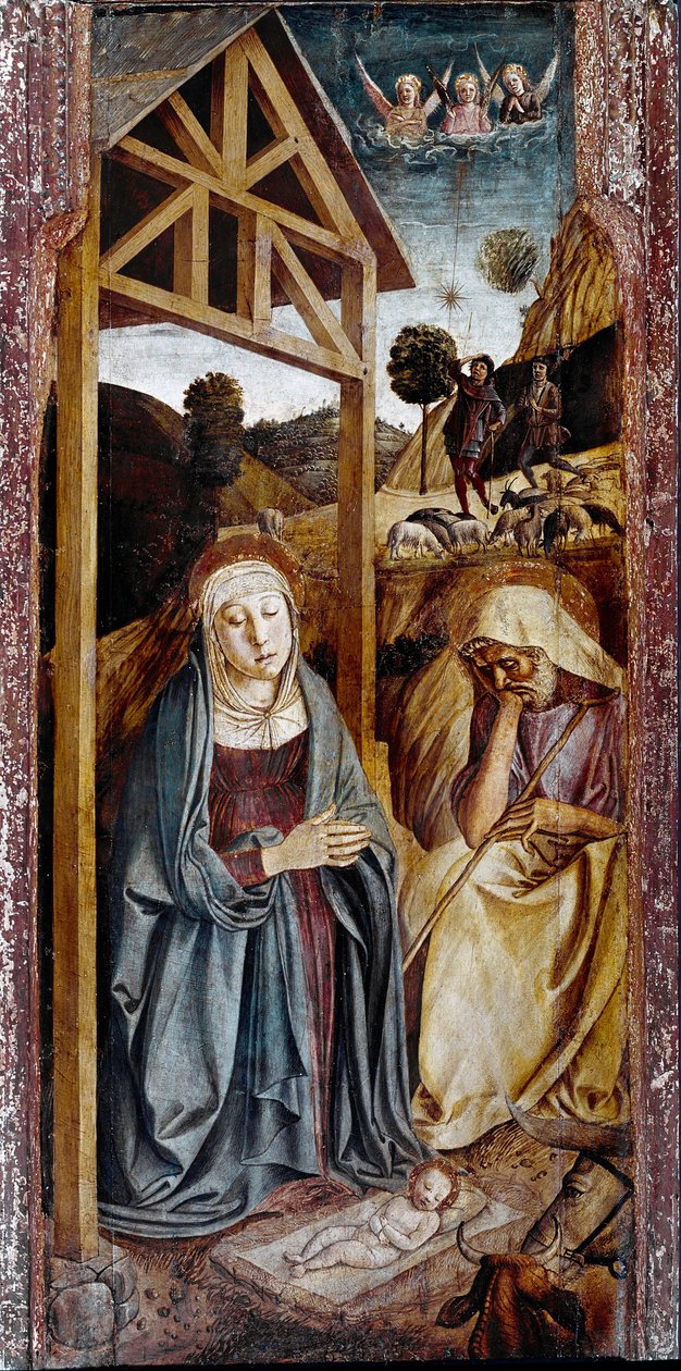 Trittico della natività: pannello centrale - Dipinto di Giovanni Bellini detto il Giambellino da Gentile Bellini