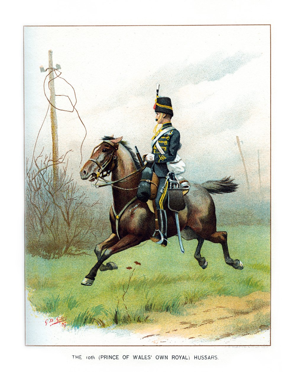 Il 10° Principe del Galles Reale Ussari, c1890 da Geoffrey Douglas Giles