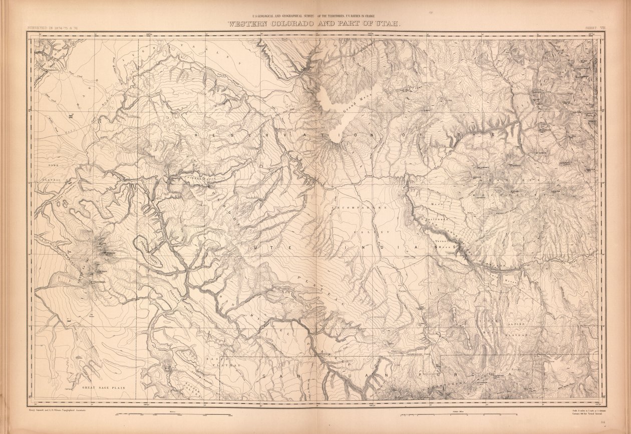 Atlante geologico e geografico del Colorado e delle porzioni del territorio adiacente da Geological And Geographical Survey Of The Territories