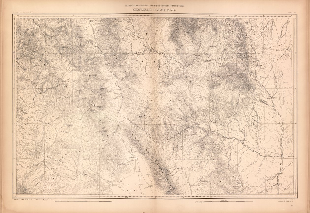 Atlante geologico e geografico del Colorado e porzioni del territorio adiacente da Geological And Geographical Survey Of The Territories