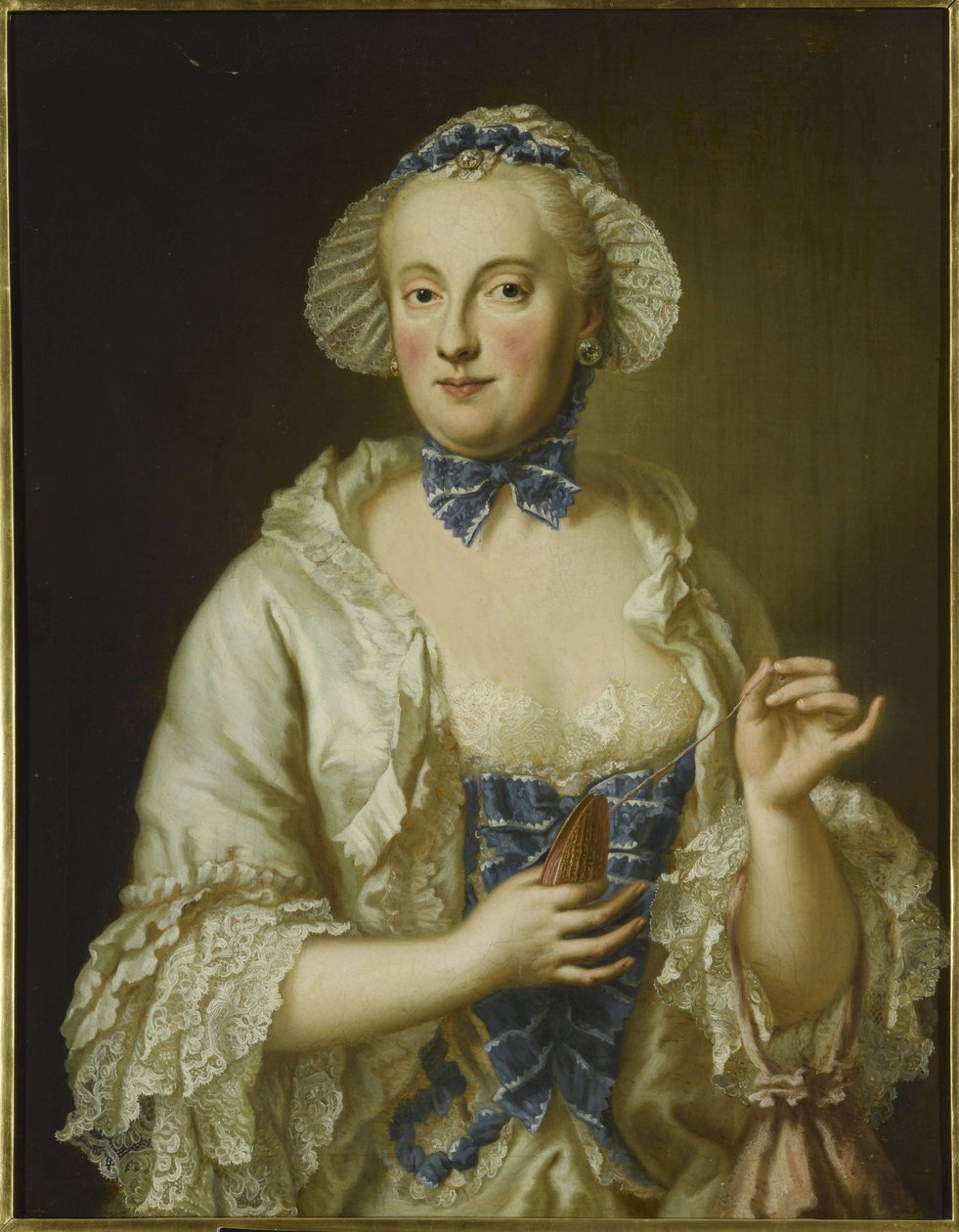 Ritratto della Principessa Charlotte Amalie di Hesse-Philippsthal (1730-1801) o Maria Anna Sophia di Sassonia (1728-1797) da Georg Desmarees