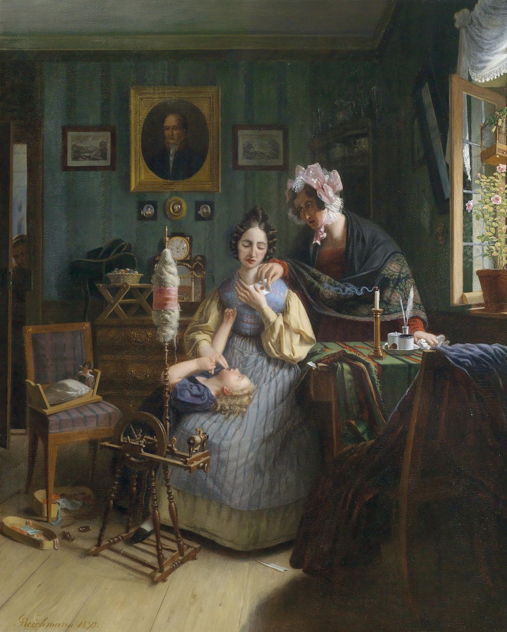 La filatrice spiata da Georg Friedrich Reichmann