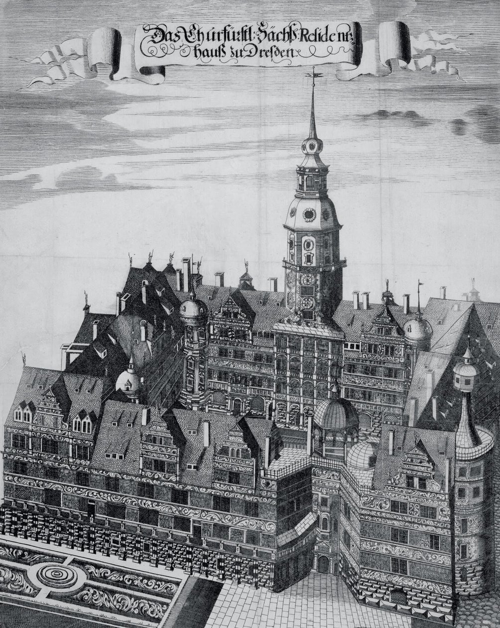 Il Palazzo Elettorale a Dresda da Georg Jakob Schneider