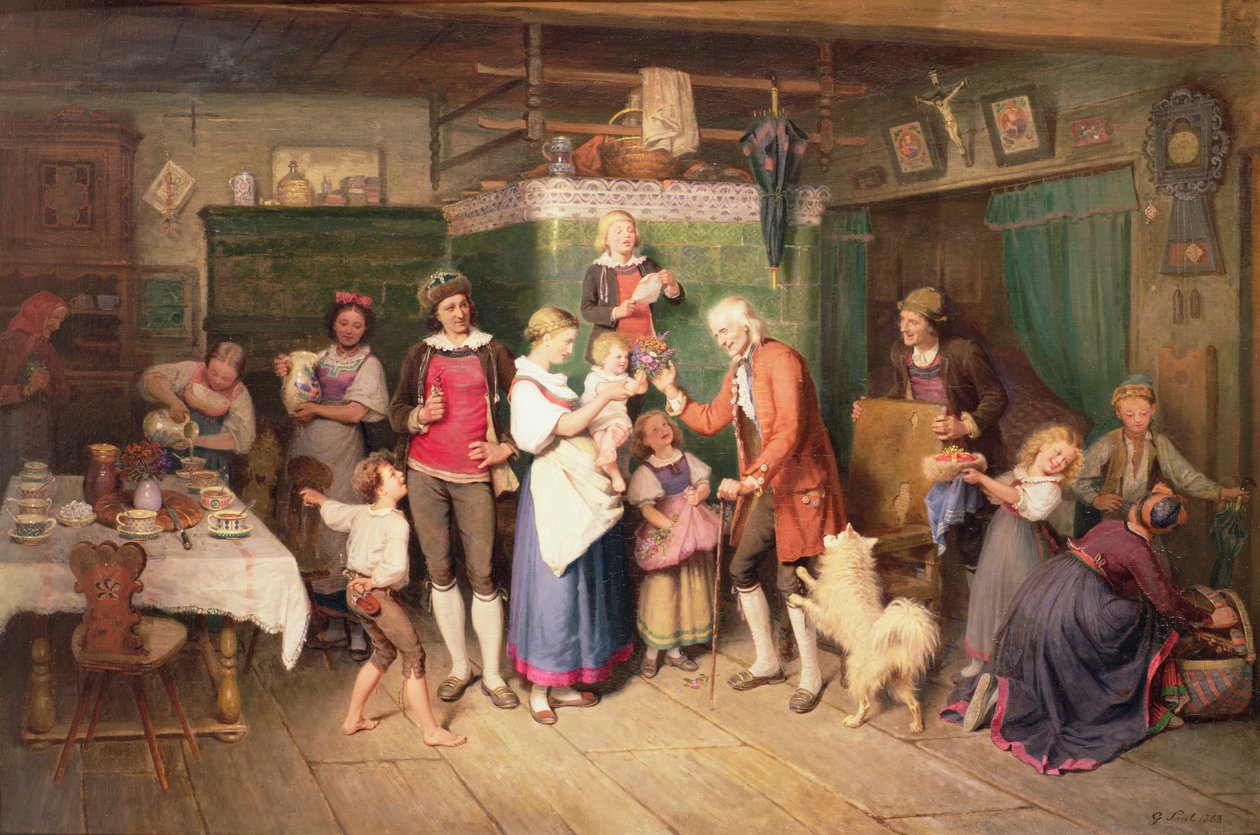 Festa di compleanno del bambino da Georg Eduard Otto Saal