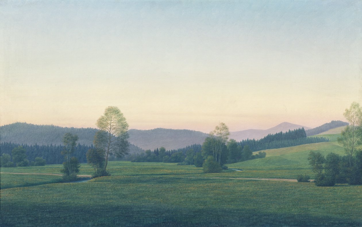 Paesaggio bavarese, 1933 da Georg Schrimpf