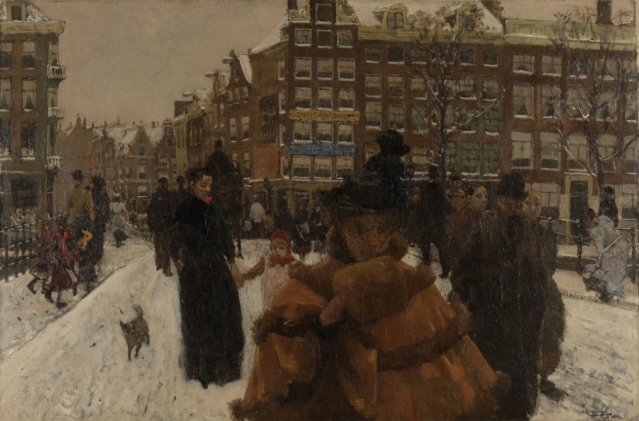 Il ponte Singel alla Paleisstraat ad Amsterdam, 1896-8 da George Hendrik Breitner