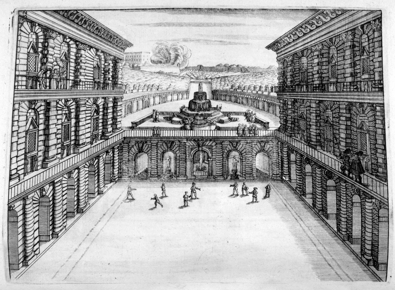 Progetto di castello e giardino, 1664 da Georg Andreas Bockler