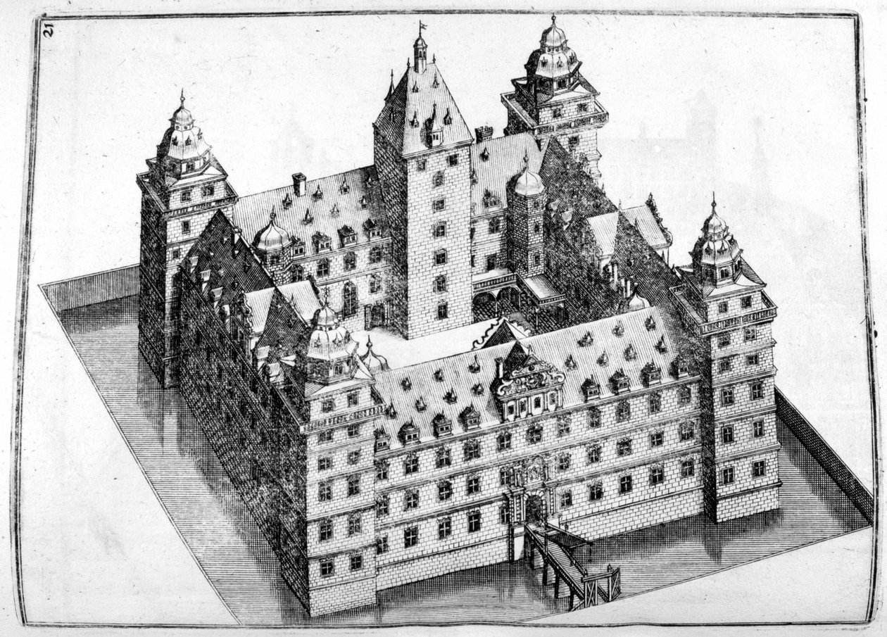 Progetto del castello, 1664 da Georg Andreas Bockler