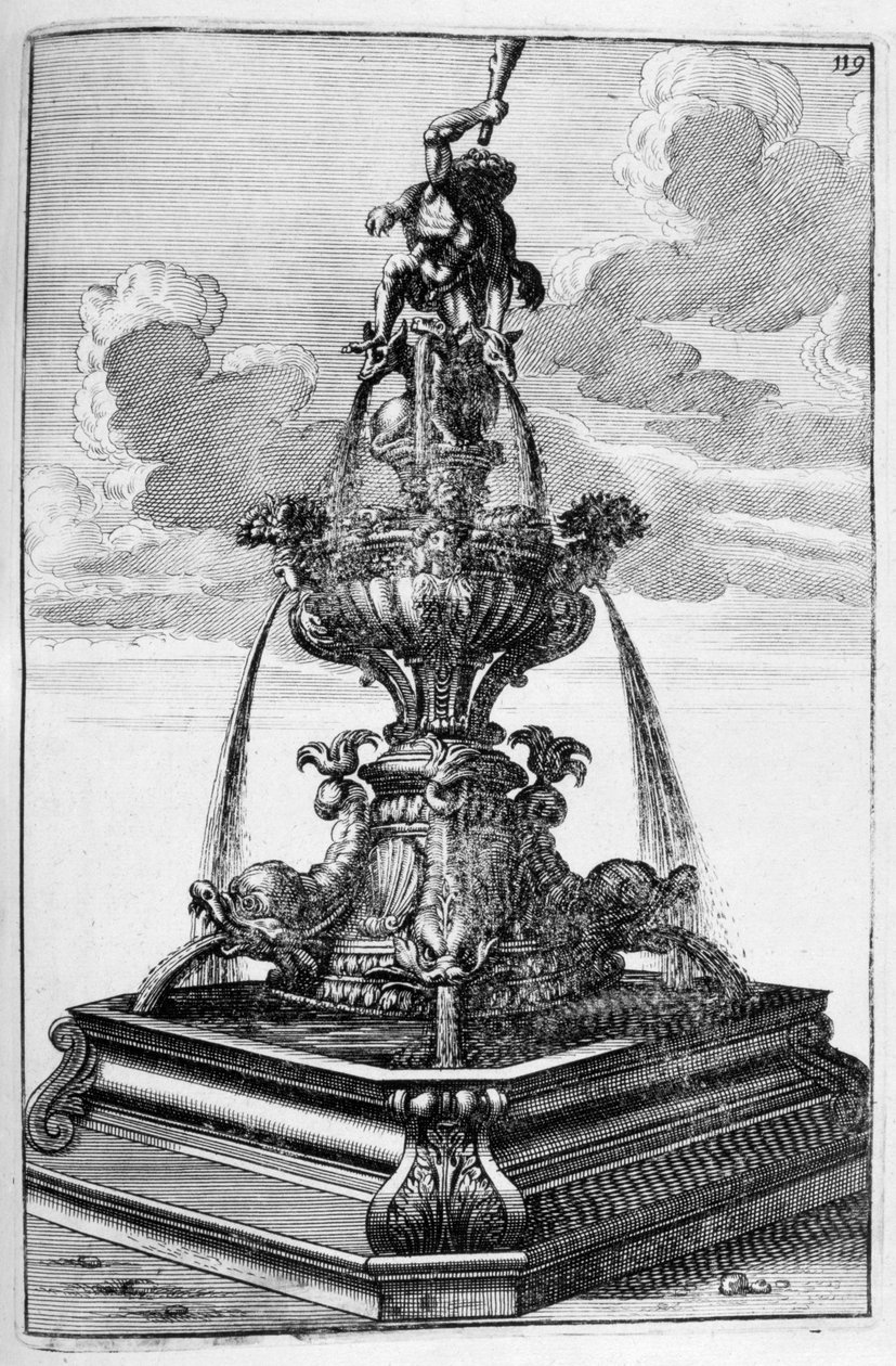 Progetto di fontana, 1664 da Georg Andreas Bockler
