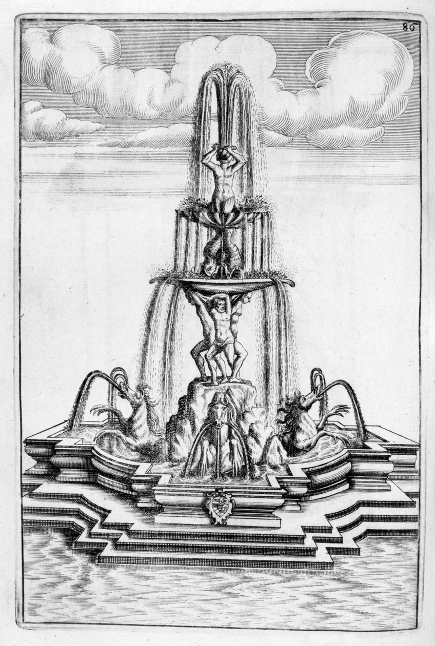 Progetto di fontana da Georg Andreas Bockler