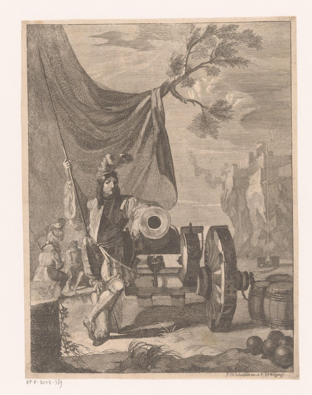 Soldato con un cannone da Georg Andreas Wolfgang