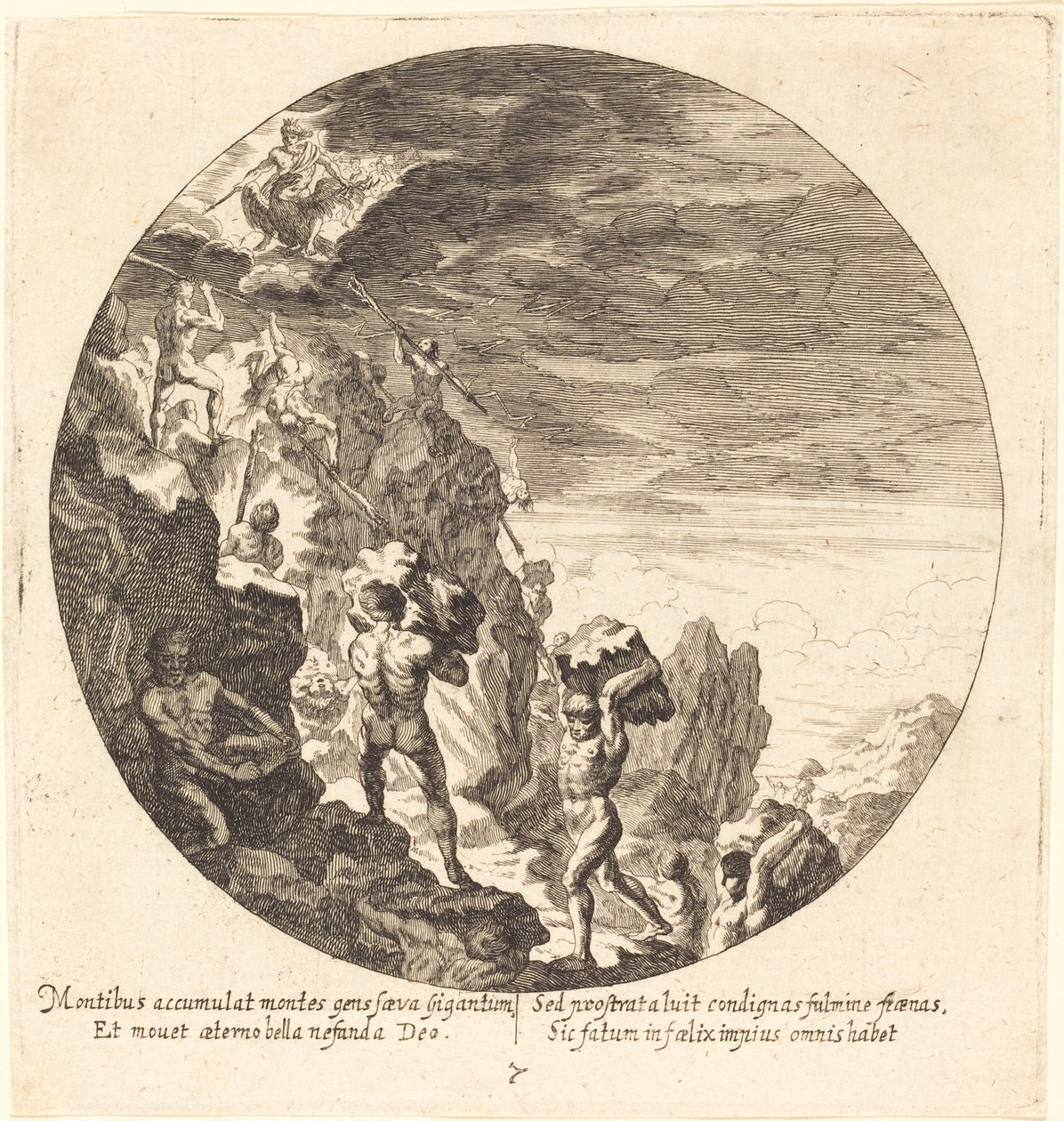 Giganti respinti da Giove da Georg Andreas Wolfgang the Elder