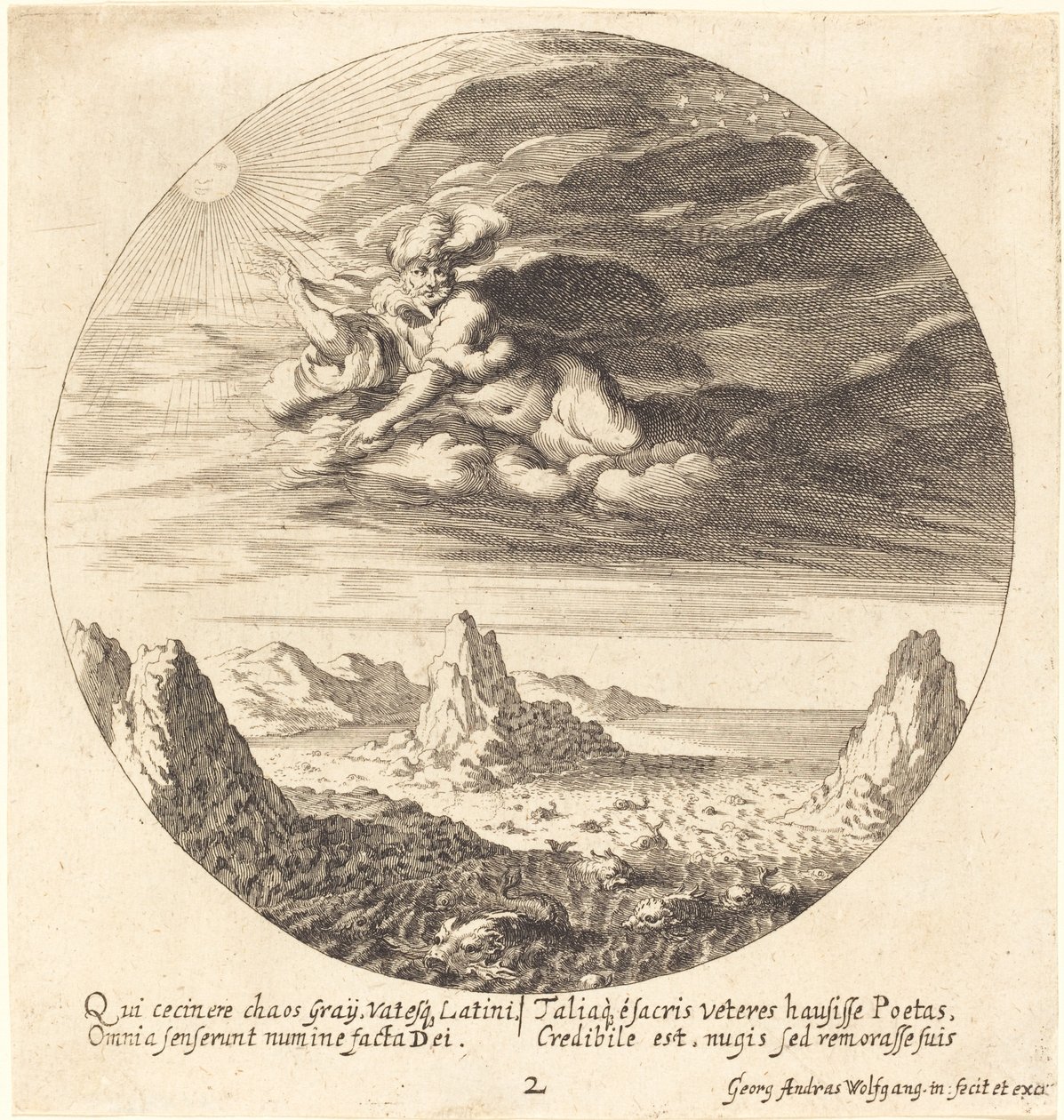 Dio che Crea Ordine dal Caos da Georg Andreas Wolfgang the Elder