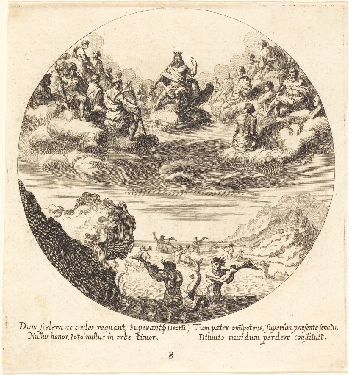 Giove e gli dei da Georg Andreas Wolfgang the Elder