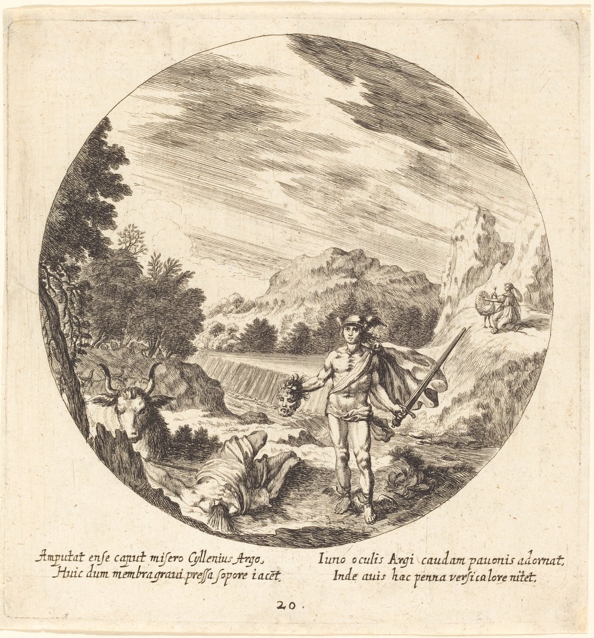 Mercurio uccide Argo da Georg Andreas Wolfgang the Elder