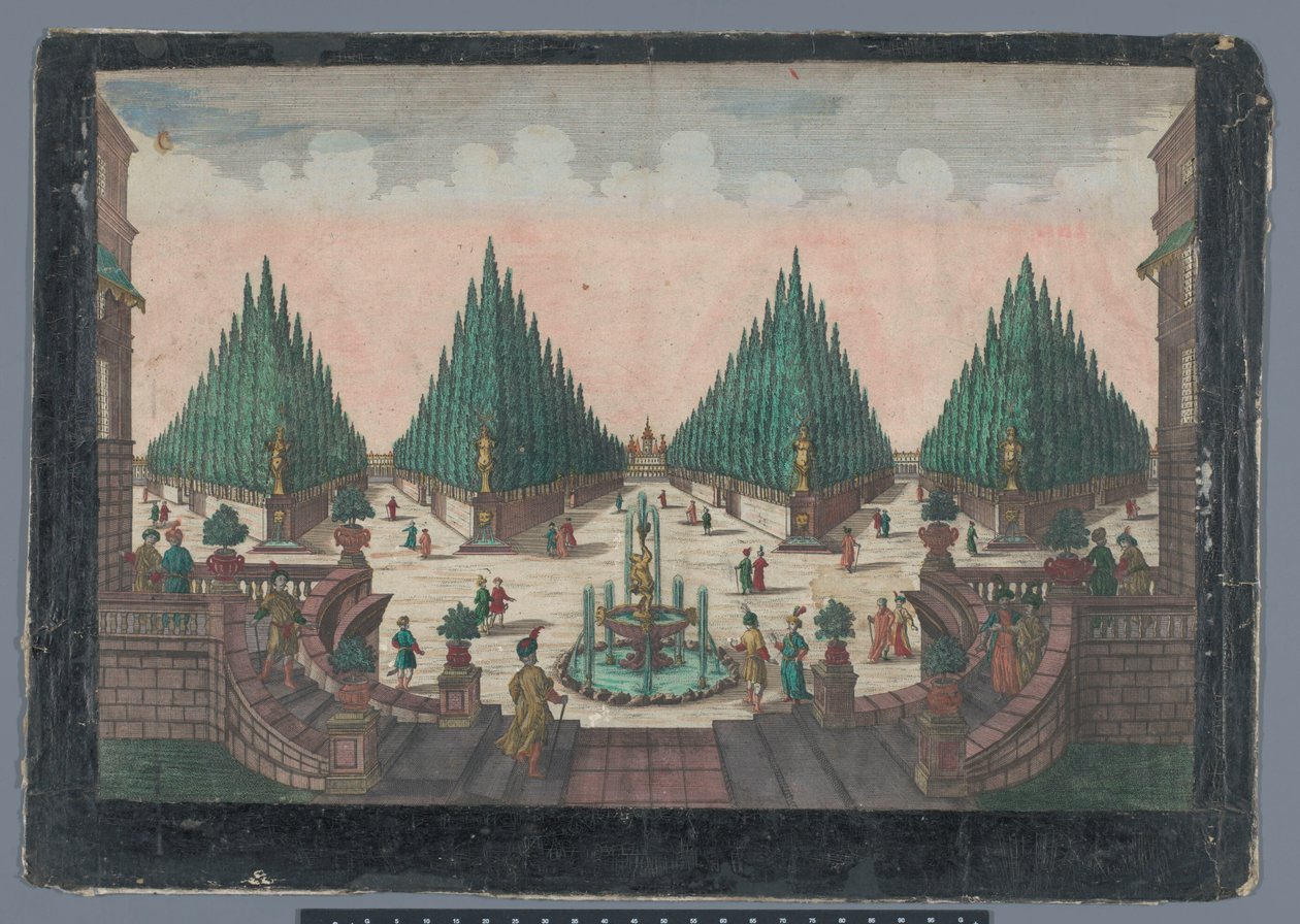 Veduta di un giardino di cipressi a Costantinopoli da Georg Balthasar Probst (possibly)