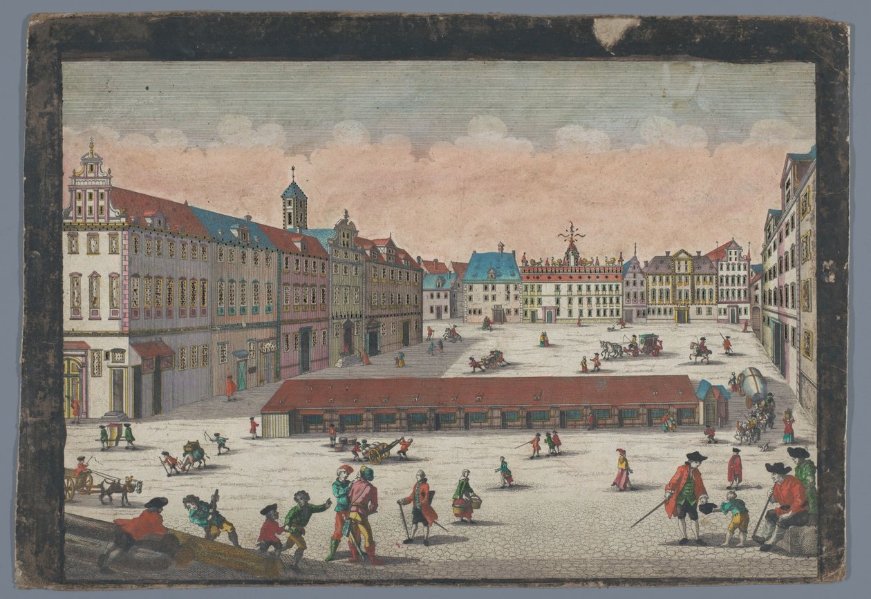 Veduta della Piazza del Sale a Wroclaw vista dal lato sud da Georg Balthasar Probst (possibly)