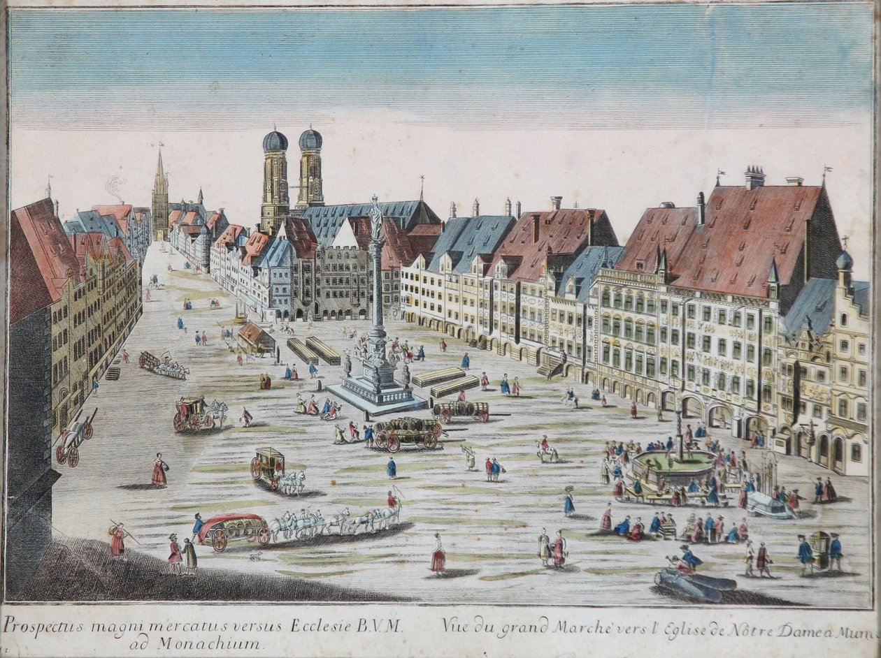 Foto Peep-box Monaco di Baviera Marienplatz Z da Georg Balthasar Probst