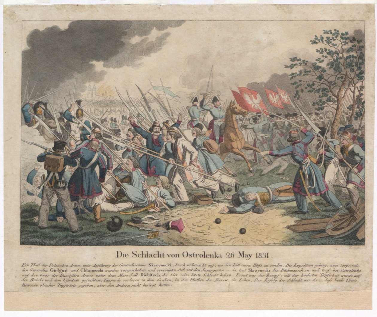 La battaglia di Ostroleka del 26 maggio 1831 da Georg Benedikt Wunder