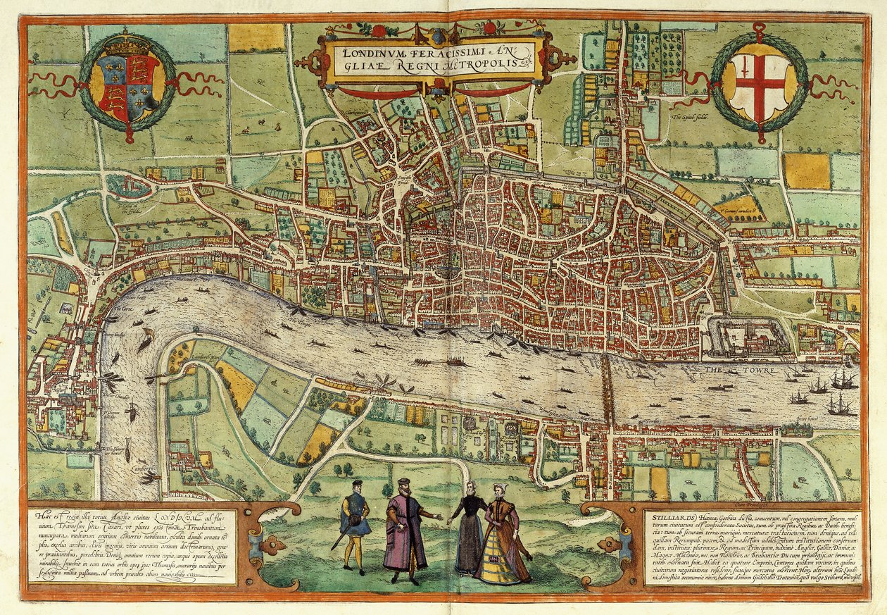 Una vista di Londra, 1613 da Georg Braun