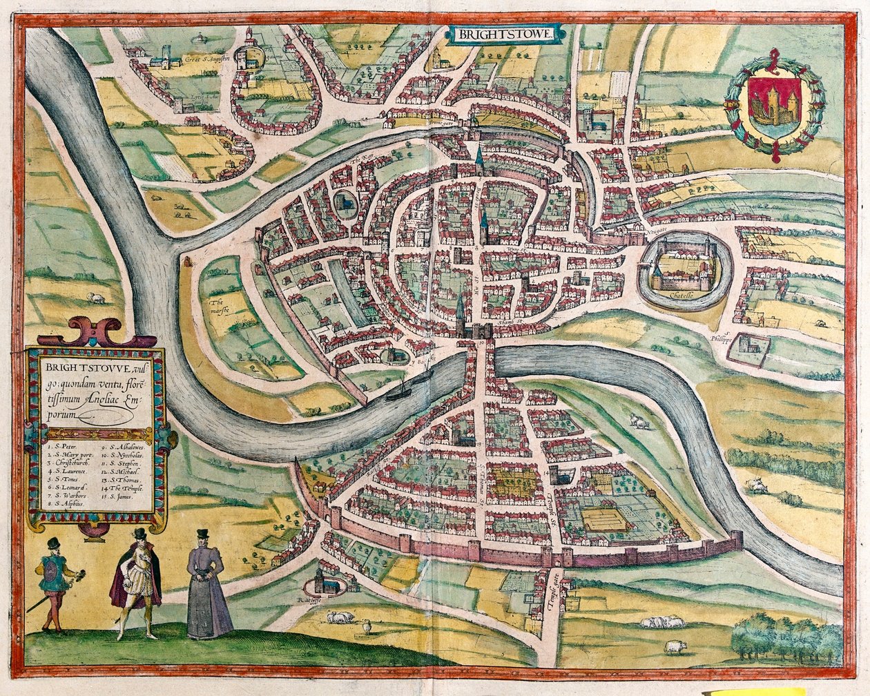Bristol - Gran Bretagna, in "Civitates Orbis Terrarum" di Georg Braun, Colonia 1617 da Georg Braun